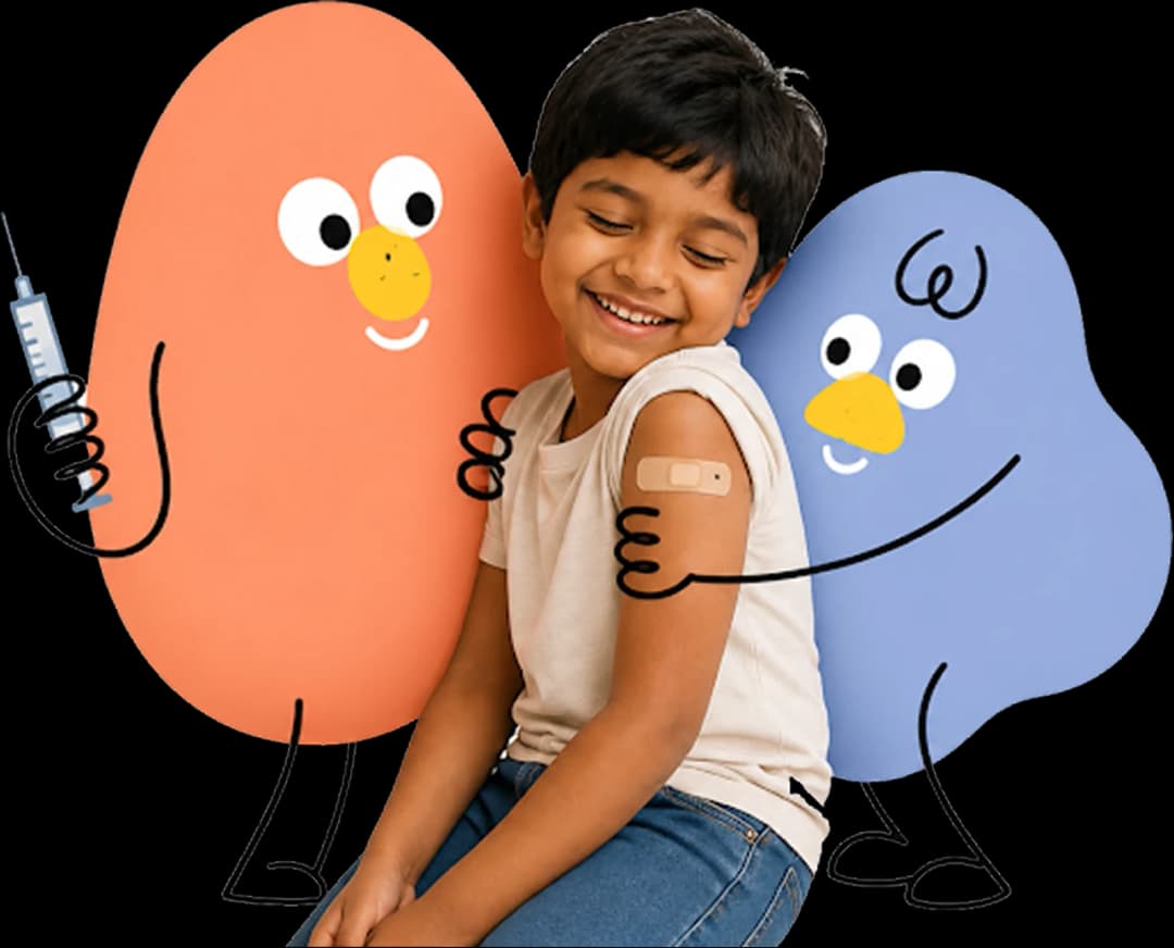 Paediatrician sharing a warm, happy moment with a young patient