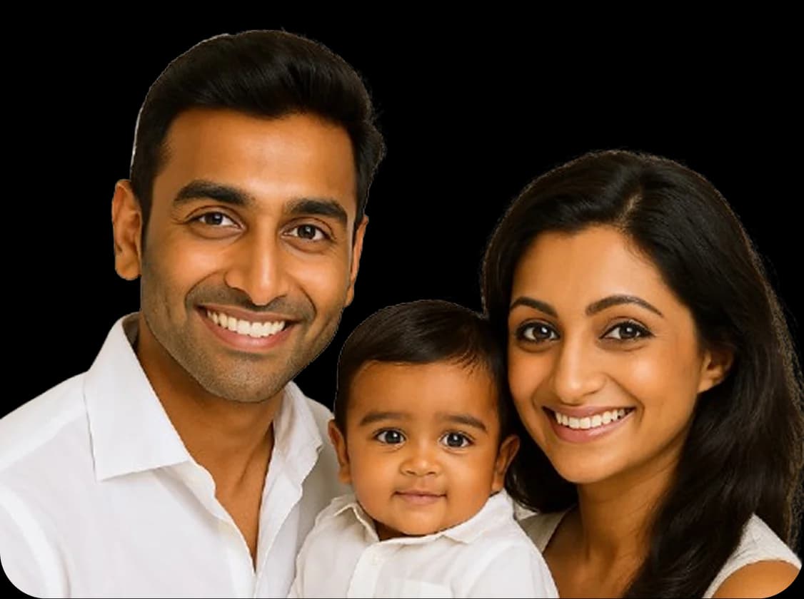 Parents and child with a therapist